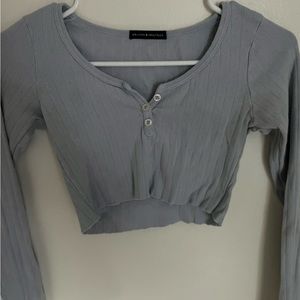 super cute baby blue, button down long sleeve
